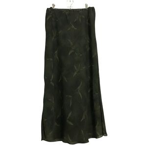 Vintage Alfred Dunner Long Maxi Skirt Dark Olive Green Women's 16M